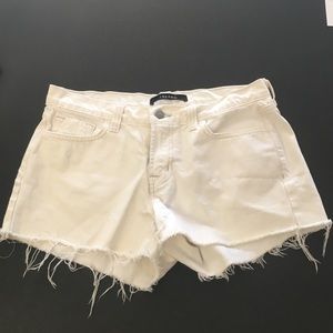 J Brand White Jean Shorts